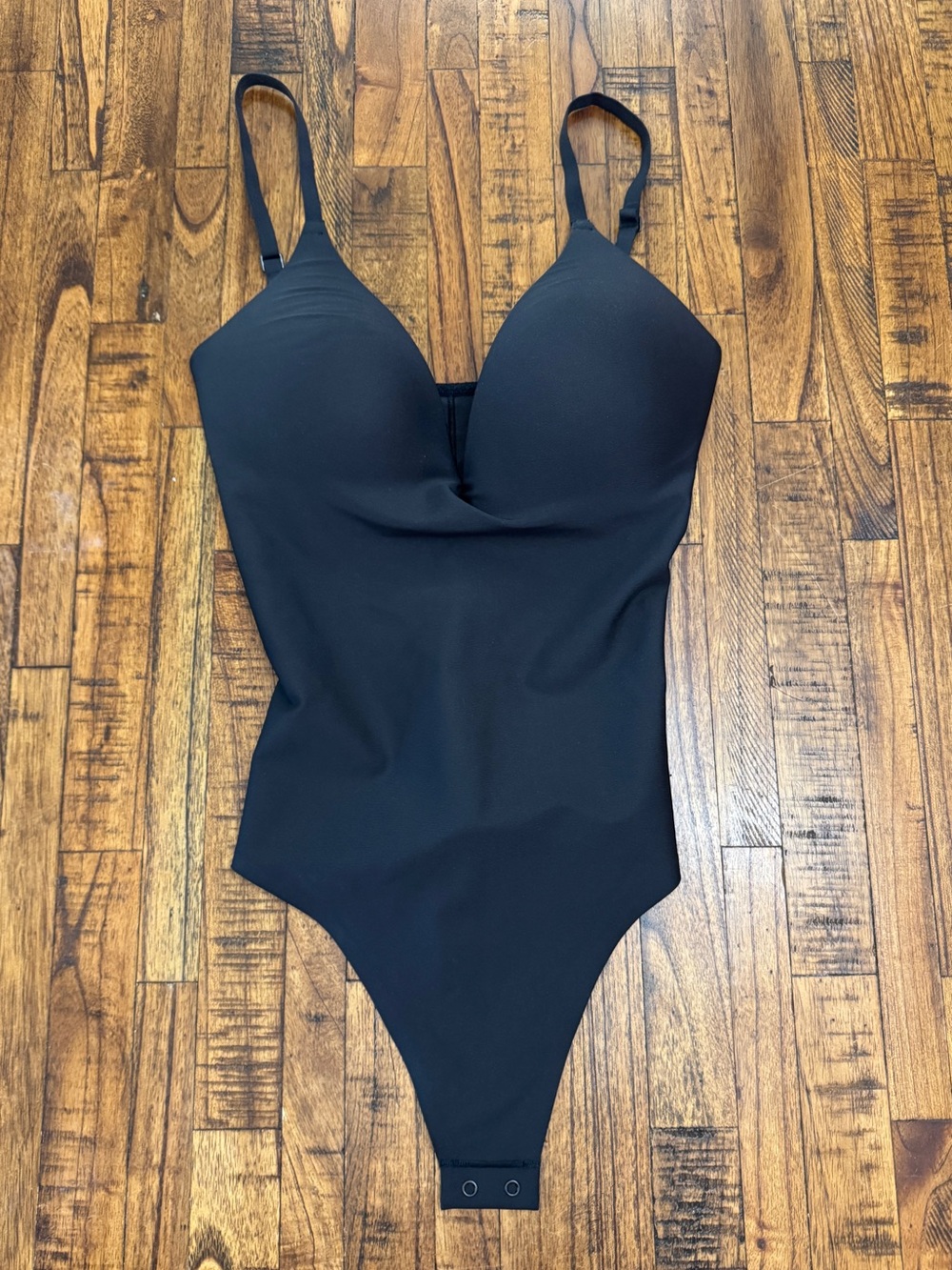 SKIMS Black V-Neck Shaping Bodysuit